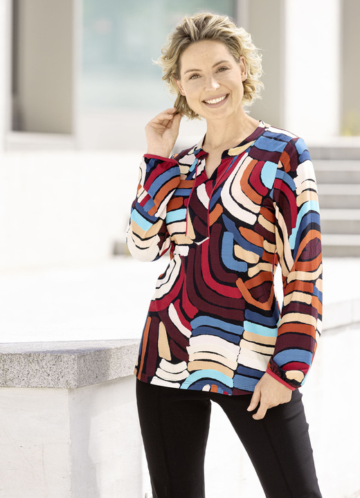 Shirts - Fascinerend overhemd met biesjes, in Größe 040 bis 044, in Farbe KONINGSBLAUW-ROOD
