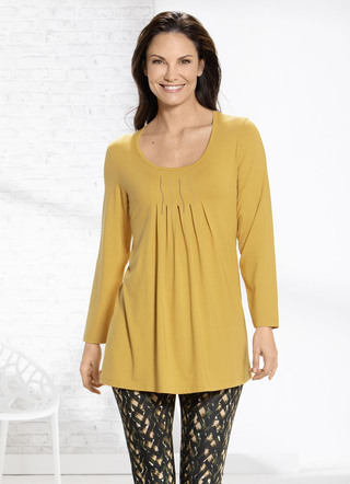 Longshirt met plaatdecoratie in 2 kleuren