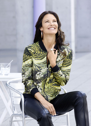 Blouse jasje met rib breisel