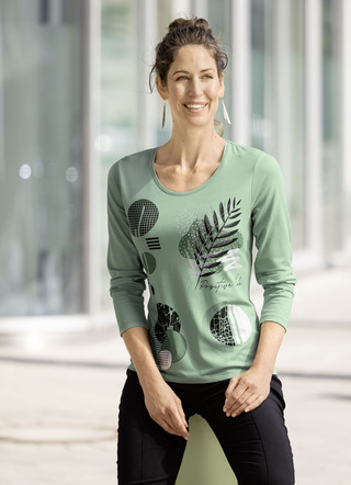 Mooi shirt met contrasterende print in 2 kleuren