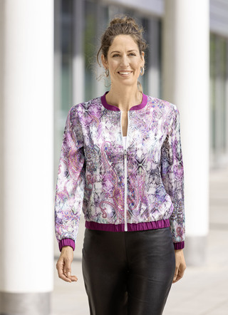 Blouse jas met opstaande kraag