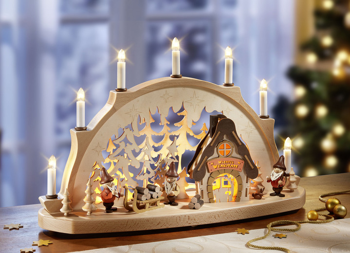 Kerstmis - Schwibbogen, in Farbe NATUUR-BRUIN Ansicht 1