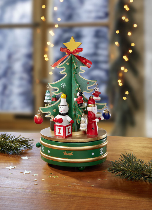 Kerstdecoraties - Muziekdoos kerstboom, in Farbe GROEN Ansicht 1