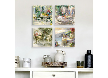 Hoogwaardige canvasprintset, 4-delig