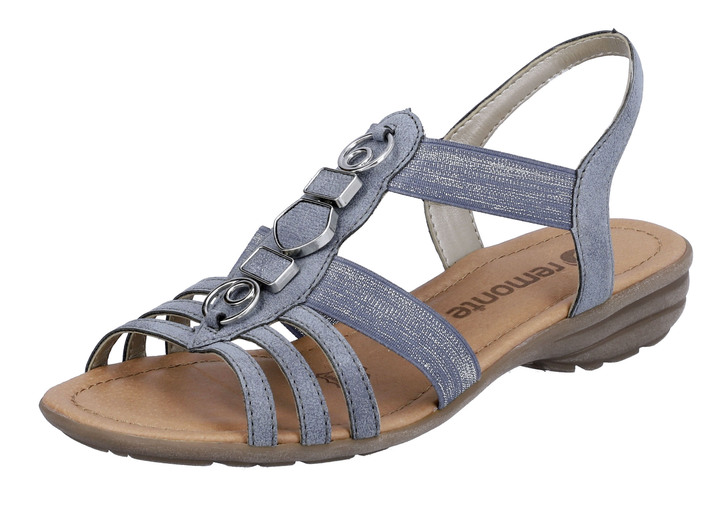 Sandalettes & slippers - Remonte sandalen met bandjes en metalen sieraden, in Größe 036 bis 042, in Farbe JEANS Ansicht 1
