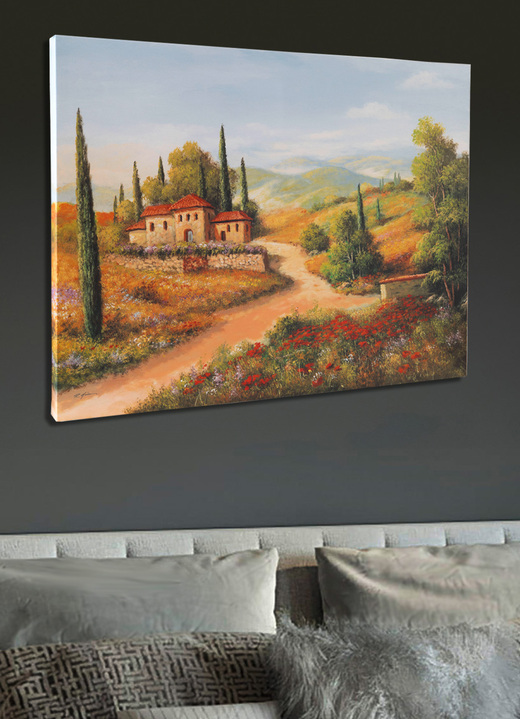 Landschap  - Afbeelding getiteld “Pad in Toscane”, in Farbe BUNT Ansicht 1
