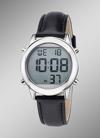 Digitaal radiogestuurd herenhorloge met sprekende tijdaanduiding