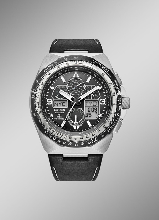 Radiografische-/solarhorloges - Radiogestuurd zonne-herenhorloge, in Farbe  Ansicht 1
