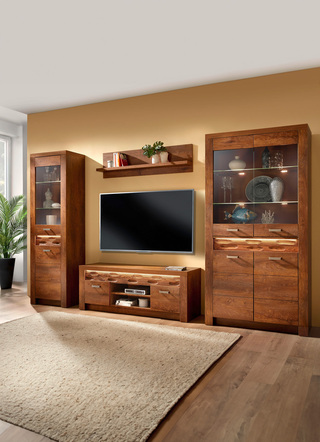 Vitrine, 4 deuren b. LED B.