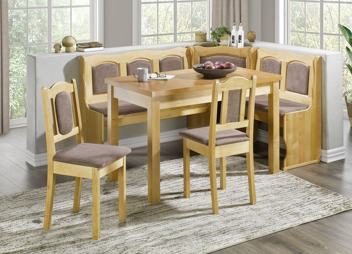 Stoelen & zitbanken - Hoekbankset, 4-delig, in Farbe NATUURLIJK BRUIN, in Ausführung Stoelen, set van 2 Ansicht 1