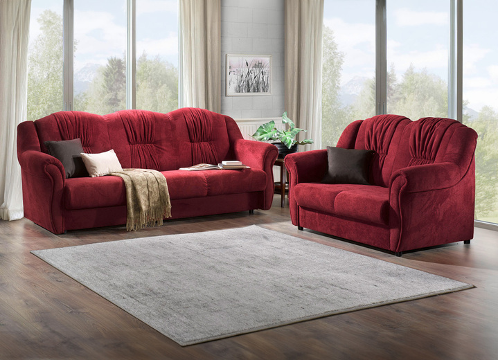 Gestoffeerde meubels - Gestoffeerd meubel met een veerkern die overal in de kamer geplaatst kan worden, in Farbe BORDEAUX, in Ausführung Fauteuil Ansicht 1