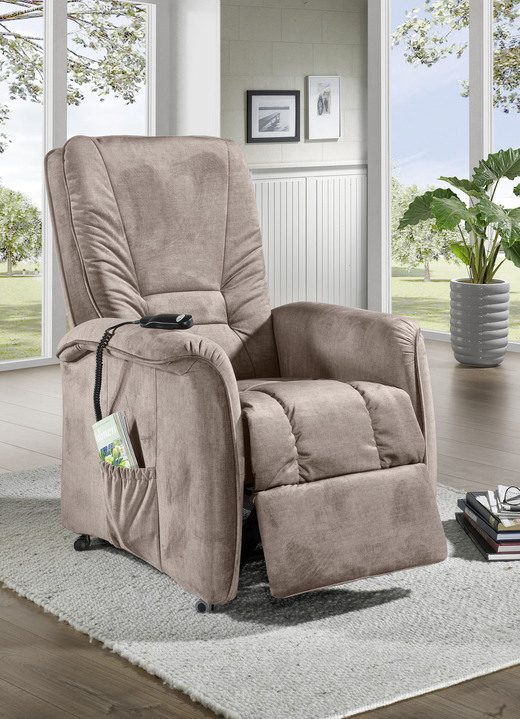 TV-Fauteuil / Relax-fauteuil - Gezellige tv-fauteuil, in Farbe BEIGE, in Ausführung TV fauteuil, mechanisch Ansicht 1
