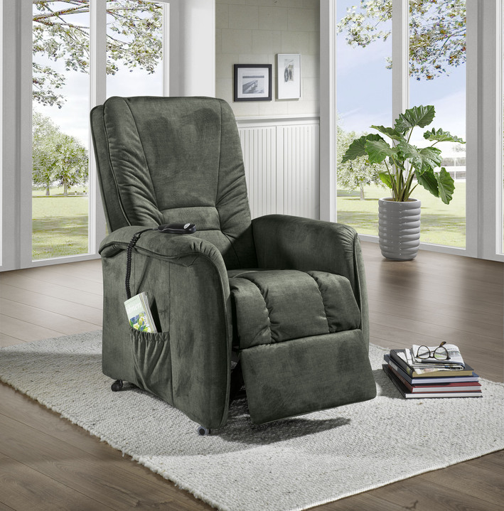 TV-Fauteuil / Relax-fauteuil - Gezellige tv-fauteuil, in Farbe DONKERGROEN, in Ausführung TV fauteuil, mechanisch Ansicht 1