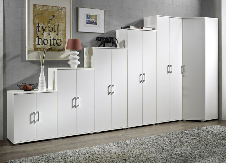 Commodes - Combinatievriendelijke ladekast en kastenserie, in Farbe WEISS, in Ausführung Ladekast, 2 deuren, hoogte 71 cm Ansicht 1