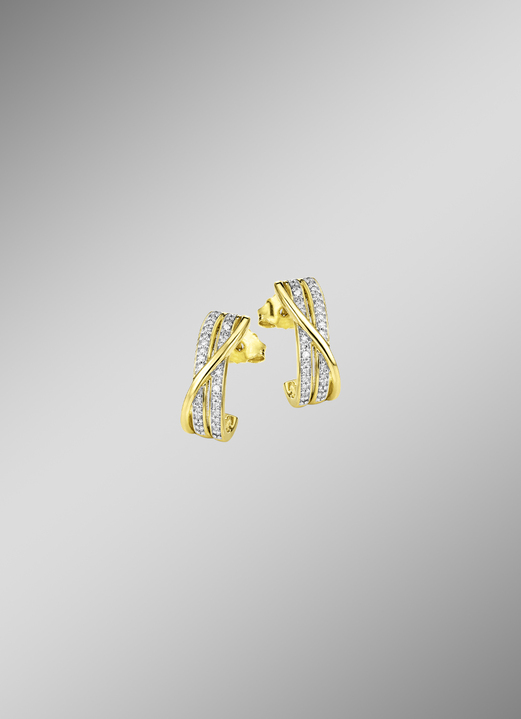 Ohrschmuck - Ohrstecker mit Diamanten, in Farbe  Ansicht 1