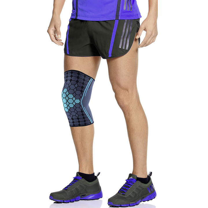 Bandages - Kniebrace met koperen afwerking, in Größe L bis S, in Farbe BLAU