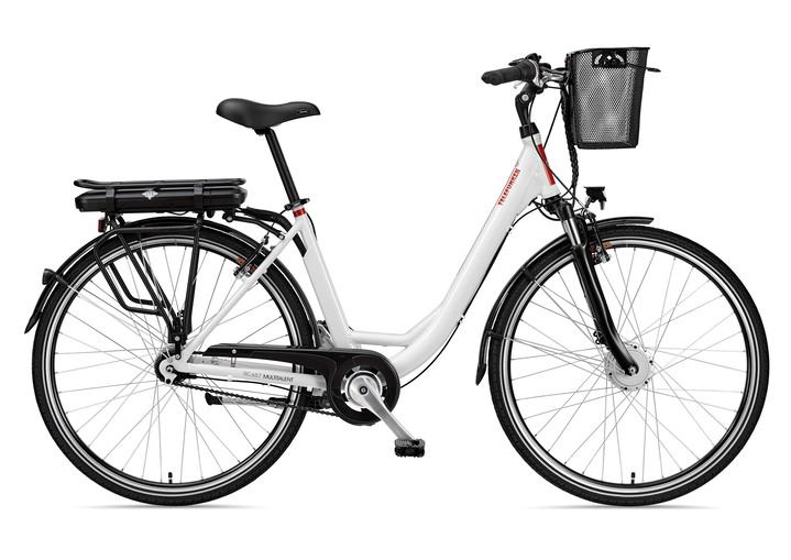 Elektrische fietsen - Stadse-bike met comfortfuncties, in Farbe WEISS Ansicht 1