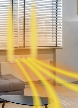 Compacte, op batterijen werkende verwarmingsventilator