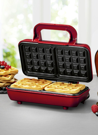 Wafelijzer voor 2 Belgische wafels