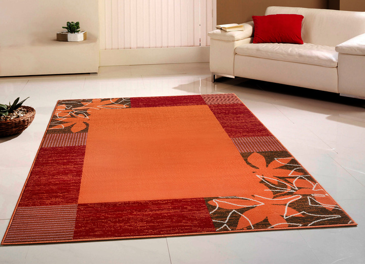 Modern - Bruggen en tapijten met omringende rand, in Größe 111 (Brug, 60 x 110 cm) bis 288 (Tapijt, 240 x 330 cm), in Farbe TERRA Ansicht 1