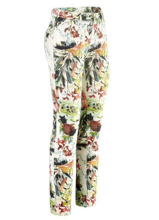Broek met felgekleurde print