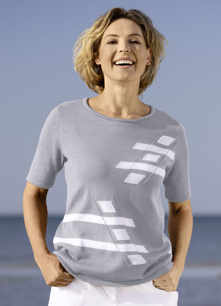 Trui met intarsia voorkant