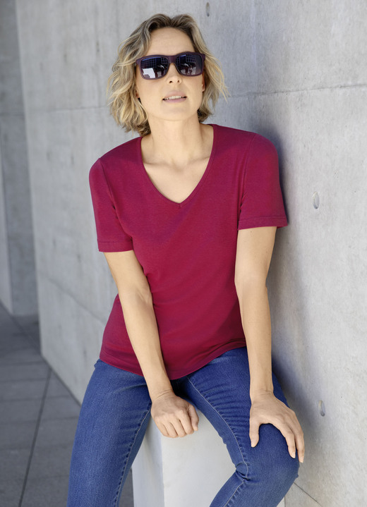 Korte mouw - Comfortabel shirt in 10 kleuren Korte mouw - Comfortabel shirt in 10 kleuren, in Größe 034 bis 052, in Farbe WINDDRUK