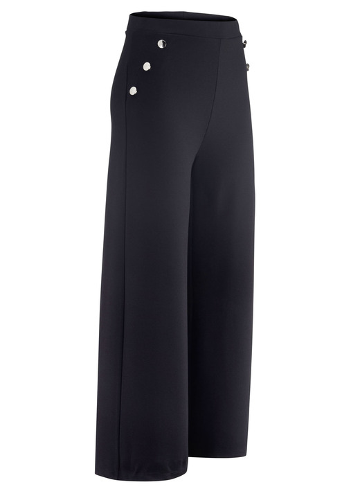 Culotten - Culotte mit Zierknöpfen Culotten - Culotte mit Zierknöpfen, in Größe 018 bis 052, in Farbe SCHWARZ