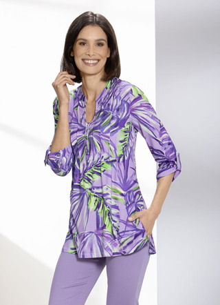 Shirttuniek met felgekleurde print