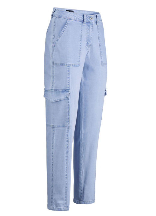 Hosen - Knöchellange Cargojeans, in Größe 017 bis 050, in Farbe HELLBLAU Ansicht 1
