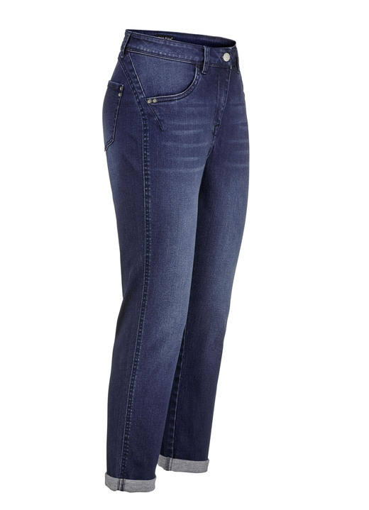 Broeken - Jeans met push-up-effect, in Größe 017 bis 052, in Farbe DONKERBLAUW Ansicht 1