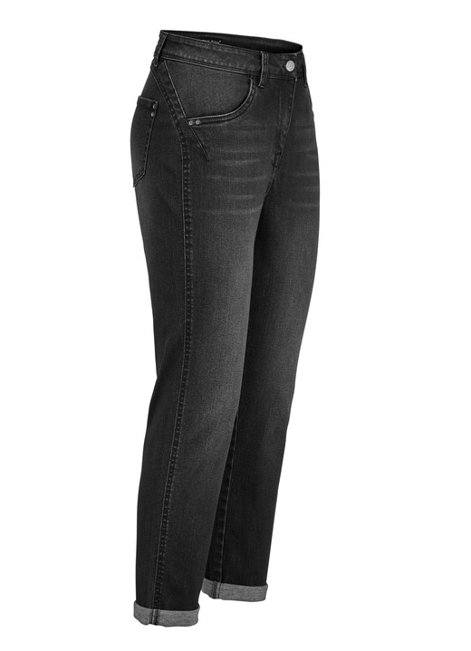 Broeken - Jeans met push-up-effect, in Größe 017 bis 052, in Farbe ZWART Ansicht 1