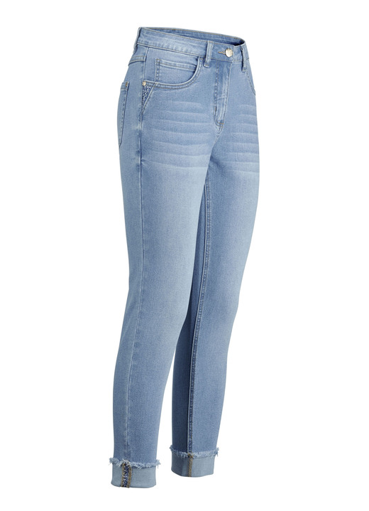 Broeken - Jeans met sprankelende strass-versiering, in Größe 017 bis 050, in Farbe LICHTBLAUW Ansicht 1