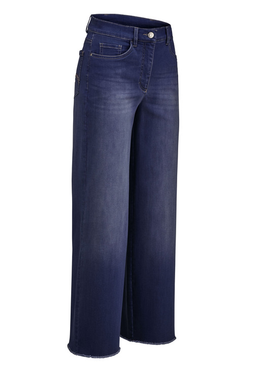 Broeken - Jeans met een modieuze beenwijdte, in Größe 018 bis 052, in Farbe DONKERBLAUW Ansicht 1