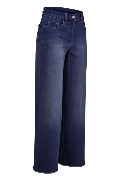 Broeken - Jeans met een modieuze beenwijdte Broeken - Jeans met een modieuze beenwijdte, in Größe 018 bis 052, in Farbe DONKERBLAUW