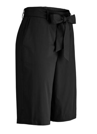 Bermudashort met stoffen strikbanden