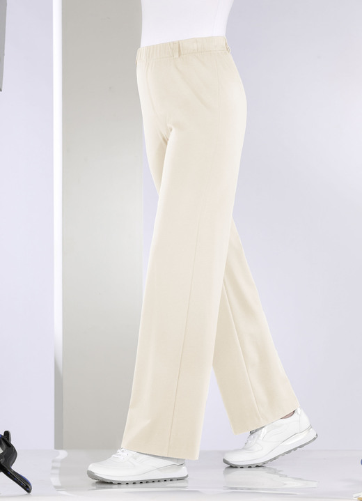 Broeken met elastische band - Broek in modieuze palazzo-vorm Broeken met elastische band - Broek in modieuze palazzo-vorm, in Größe 018 bis 054, in Farbe BEIGE