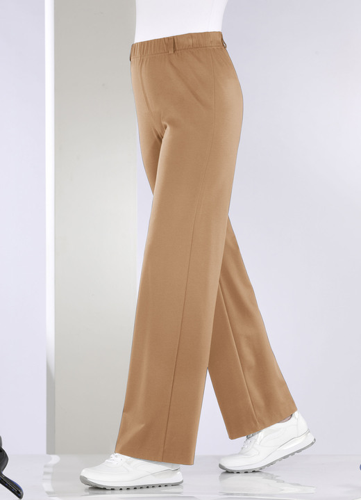 Broeken met elastische band - Broek in modieuze palazzo-vorm, in Größe 018 bis 054, in Farbe CAMEL Ansicht 1