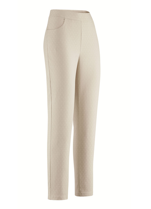 Broeken met elastische band - Enkellange broek in comfortabel pull-on-model, in Größe 018 bis 052, in Farbe BEIGE Ansicht 1