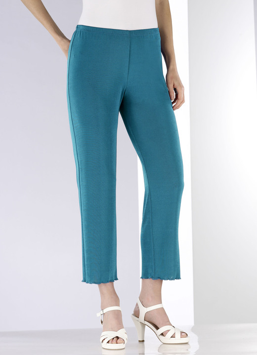 7/8-broeken, capri, bermuda's - Zacht vloeiende, 7/8 lange broek 7/8-broeken, capri, bermuda's - Zacht vloeiende, 7/8 lange broek, in Größe 036 bis 060, in Farbe BENZINE