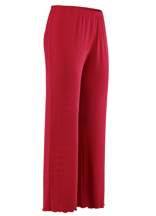 7/8-broeken, capri, bermuda's - Zacht vloeiende, 7/8 lange broek, in Größe 036 bis 060, in Farbe ROOD Ansicht 1