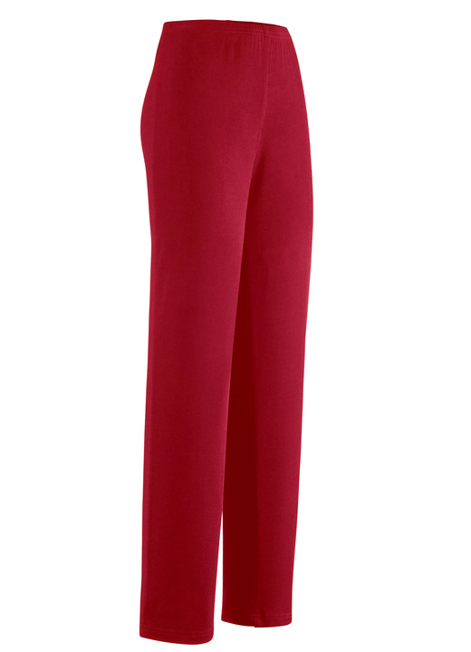 Klaus Modelle - Broek met een elegante glans in extra korte maten Klaus Modelle - Broek met een elegante glans in extra korte maten, in Größe 205 bis 285, in Farbe ROOD