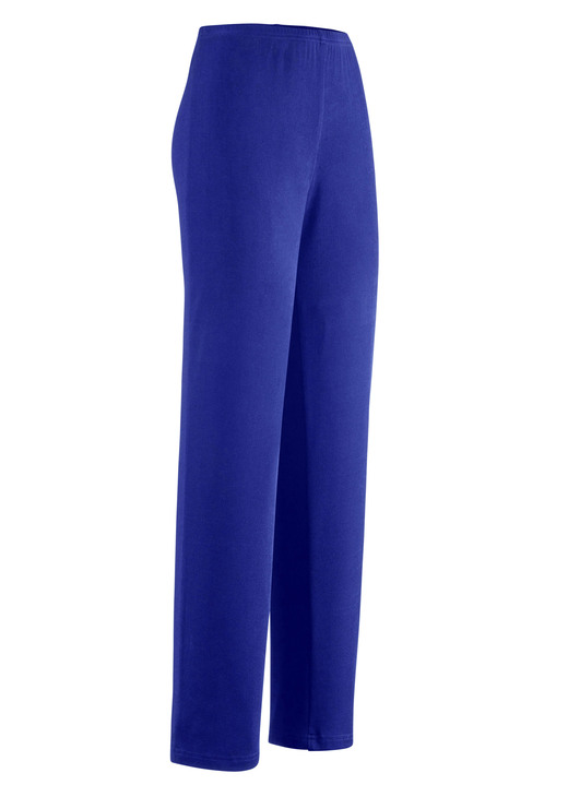 Broeken met elastische band - Broek met een elegante glans Broeken met elastische band - Broek met een elegante glans, in Größe 020 bis 060, in Farbe KONINGSBLAUW
