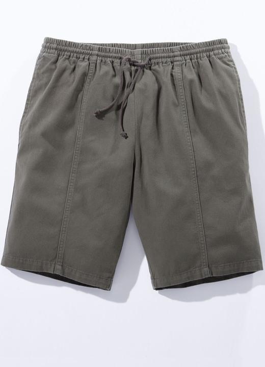Shorts & bermuda's - Comfortabele pull-on short in 4 kleuren, in Größe 048 bis 060, in Farbe OLIJF Ansicht 1