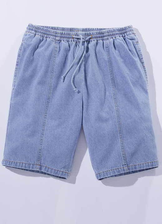 Shorts & bermuda's - Comfortabele pull-on short in 4 kleuren, in Größe 048 bis 060, in Farbe LICHTBLAUW Ansicht 1