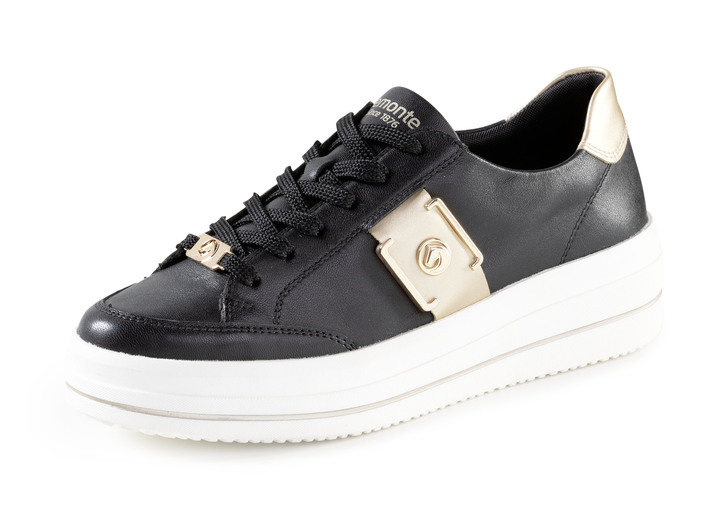 - Remonte sneakers met metallic details, in Größe 036 bis 043, in Farbe SCHWARZ-GOLD Ansicht 1