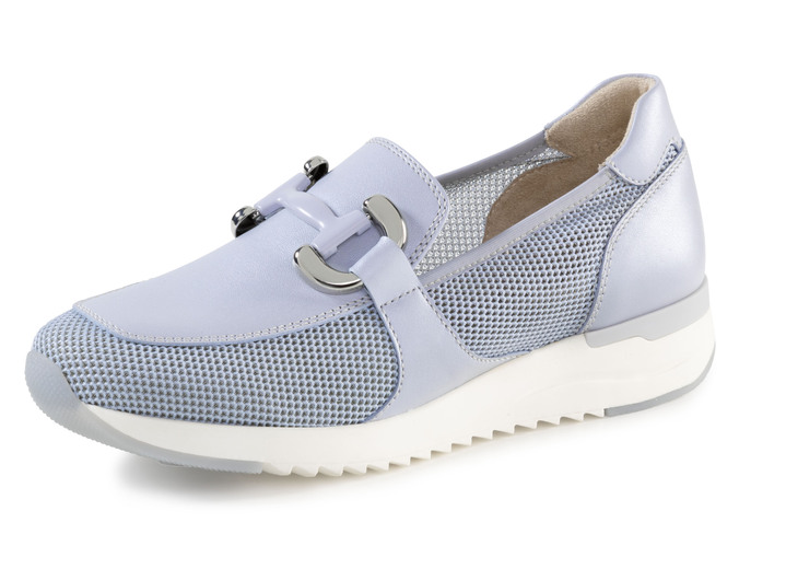 Instappers & veterschoenen - Caprice pantoffels met decoratieve clip, in Größe 036 bis 042, in Farbe BLAUW Ansicht 1