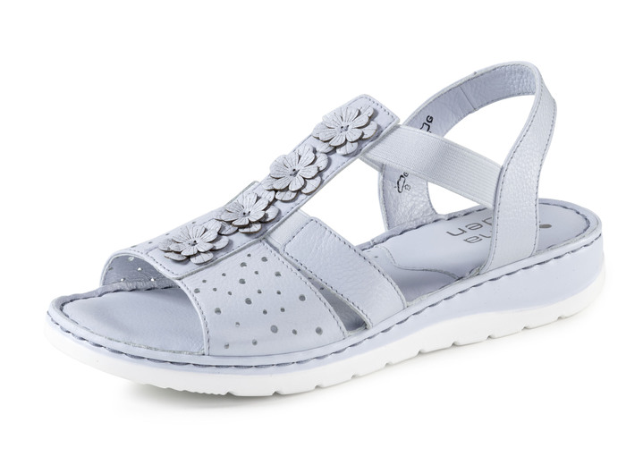 Sandalen & slippers - ELENA EDEN, zomerse damessandalen, breedte G, gemaakt van leer, in Größe 036 bis 042, in Farbe BLEU Ansicht 1