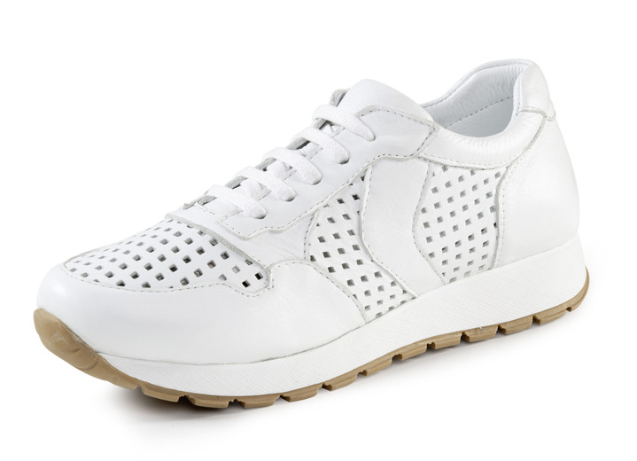 - Andrea Conti sneakers gemaakt van nappaleer, in Größe 035 bis 041, in Farbe WIT Ansicht 1