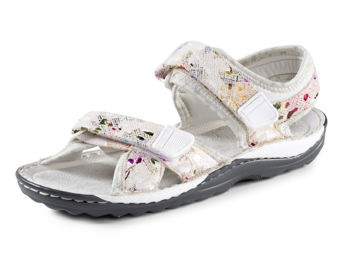 Sandalen & slippers - ELENA EDEN sandaal met speelse print, in Größe 036 bis 042, in Farbe ECRU-BUNT Ansicht 1